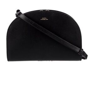 A.P.C. Mini Black Crossbody Bag with Gold Hardware